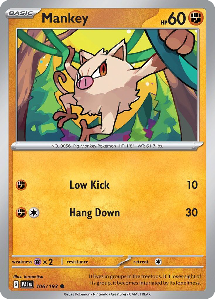 Mankey - 106/193 - Reverse Holofoil