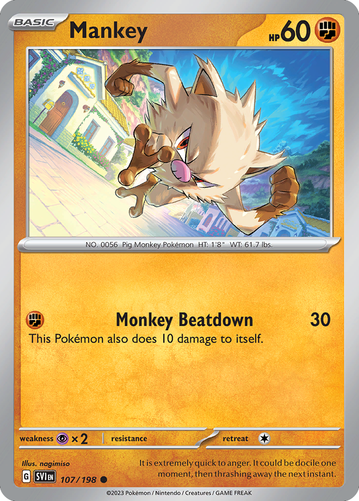 Mankey - 107/198 - Reverse Holofoil
