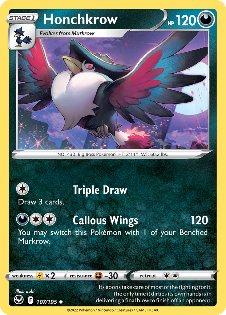Honchkrow - 107/195 - Reverse Holofoil