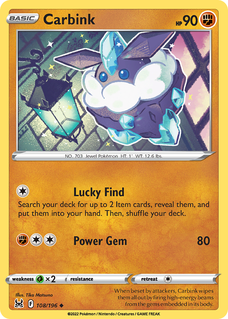 Carbink - 108/196 - Reverse Holofoil