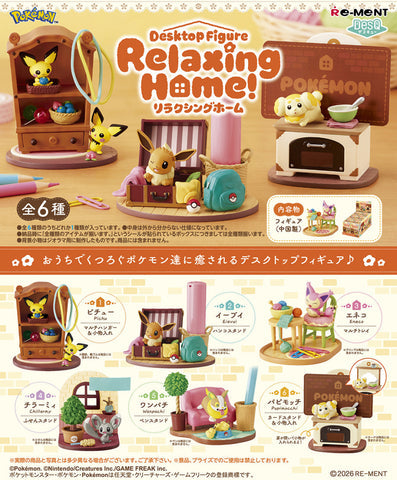 Re-Ment - Pokémon DesQ Relaxing Home! - Single Blind Box