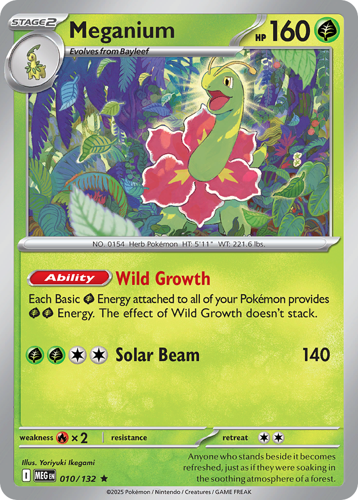 Meganium - 010/132 - Reverse Holofoil