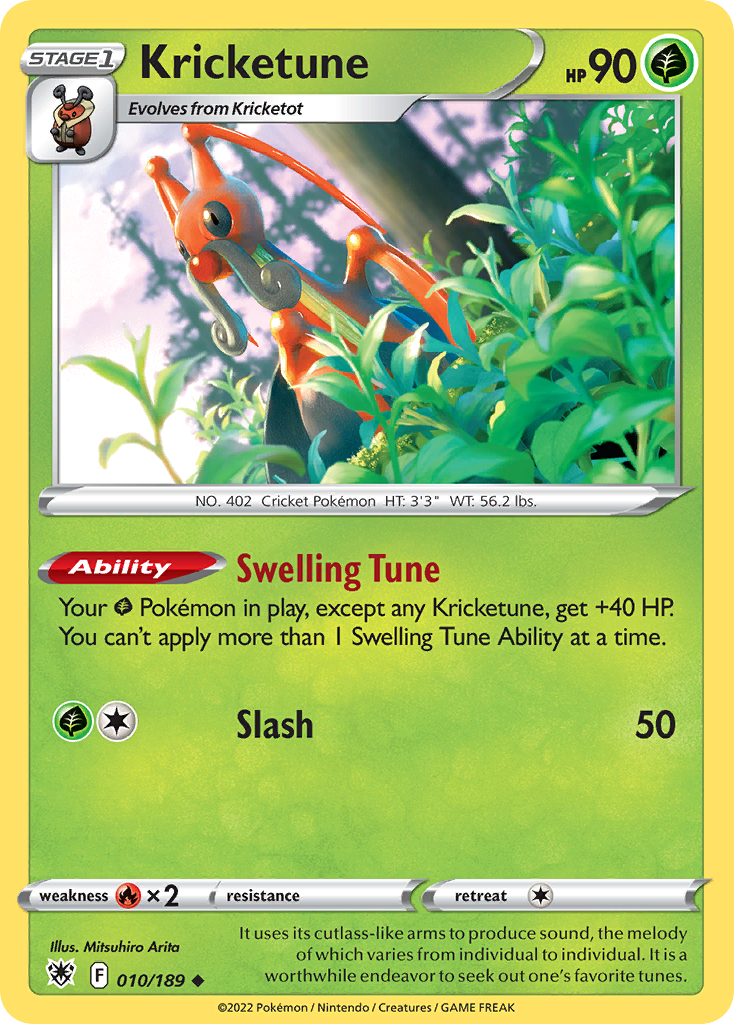 Kricketune - 010/189 - Reverse Holofoil