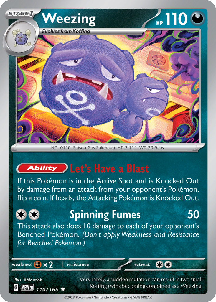Weezing - 110/165 - Reverse Holofoil