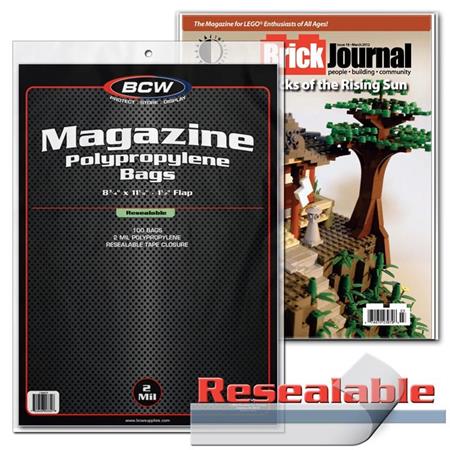 BCW Magazine Size Resealable Bags 100ct