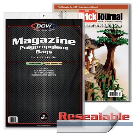 BCW Magazine Size Thick Resealable Bags 100ct
