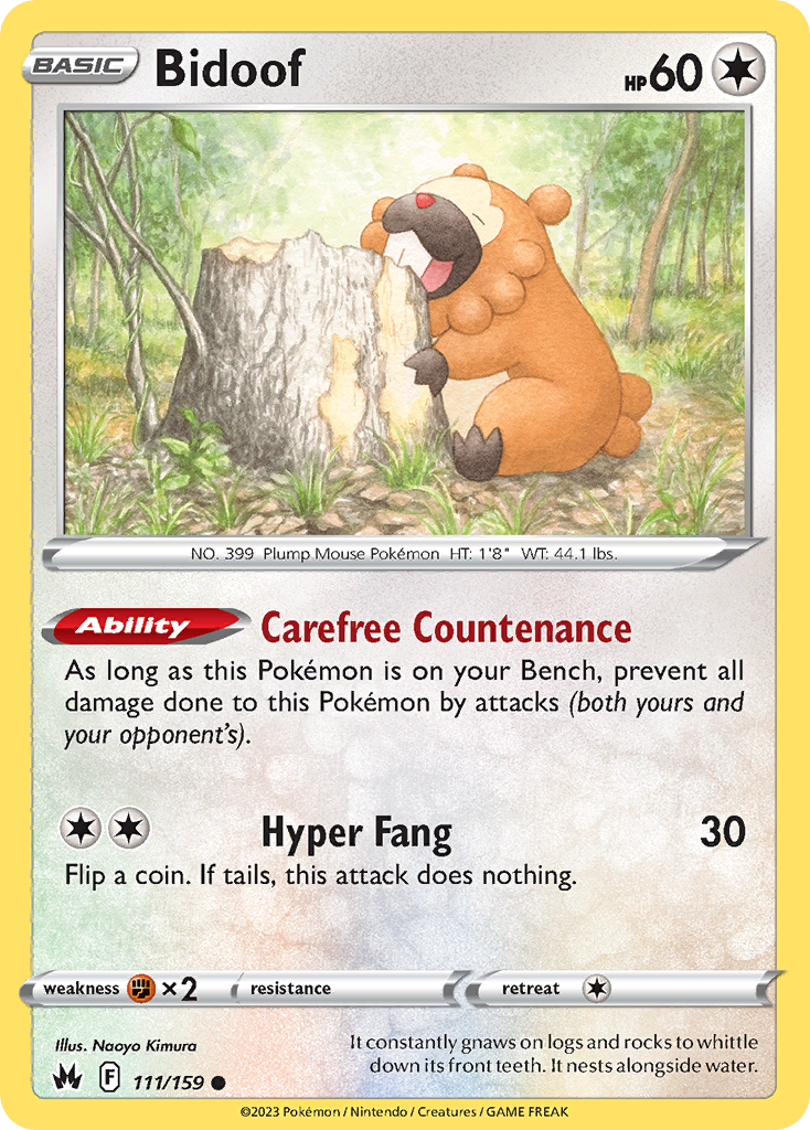 Bidoof - 111/159 - Reverse Holofoil