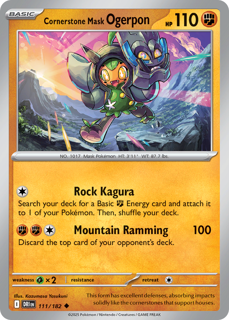 Cornerstone Mask Ogerpon - 111/182 - Reverse Holofoil