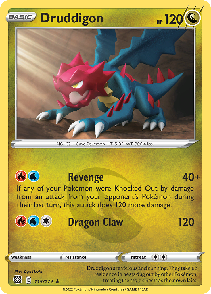 Druddigon - 113/172 - Reverse Holofoil