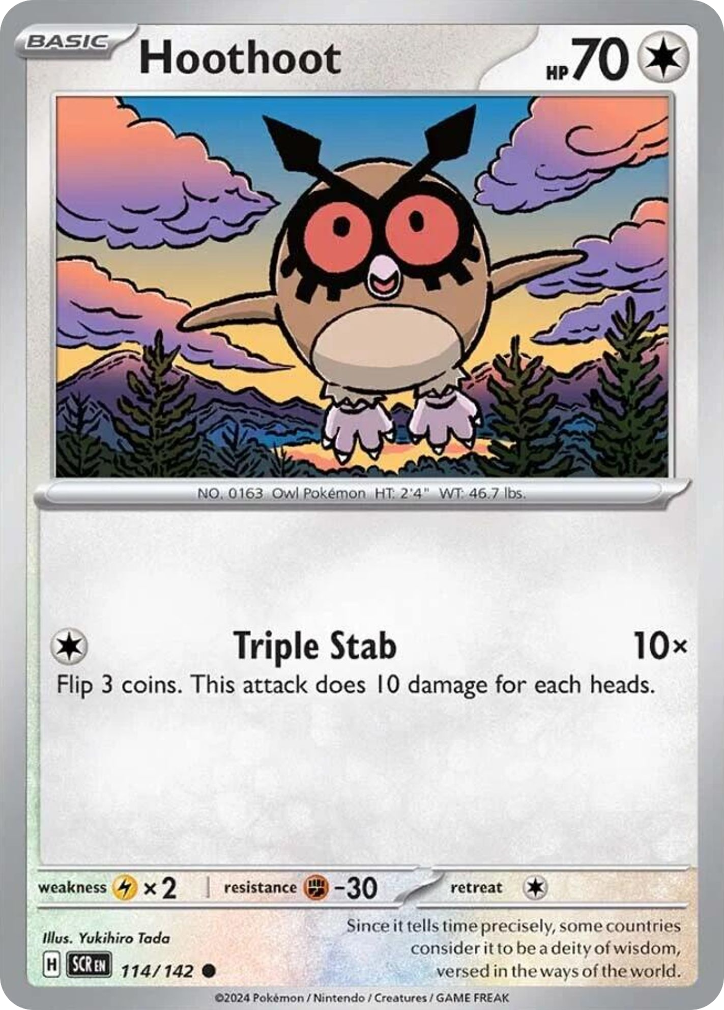 Hoothoot - 114/142 - Reverse Holofoil