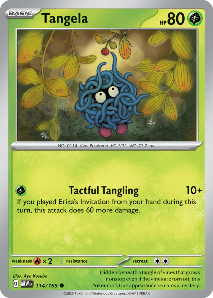 Tangela  - 114/165 - Reverse Holofoil