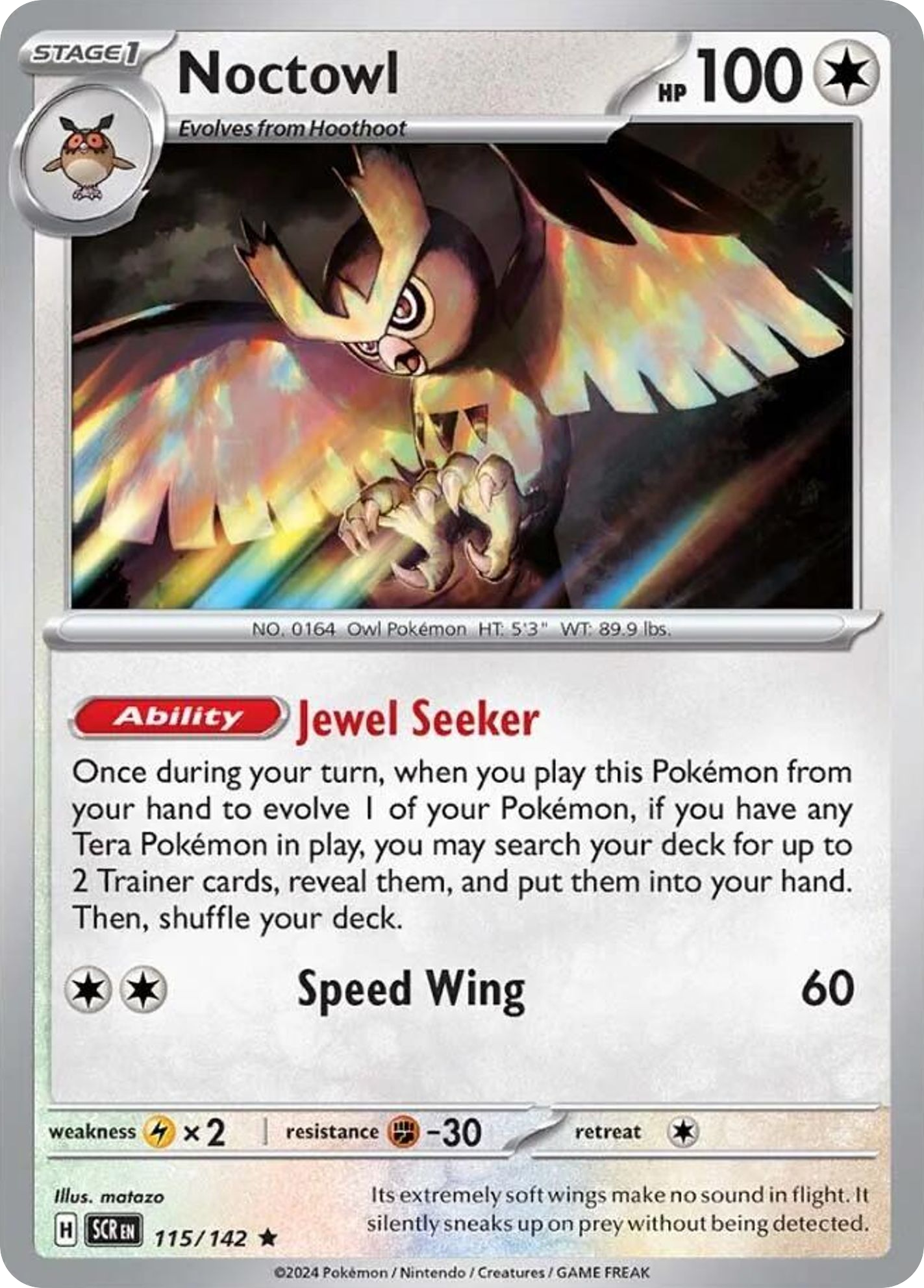 Noctowl - 115/142 - Reverse Holofoil