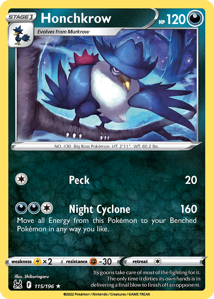 Honchkrow - 115/196 - Reverse Holofoil