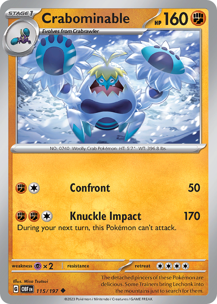 Crabominable - 115/197 - Reverse Holofoil