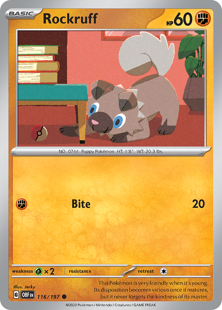 Rockruff - 116/197 - Reverse Holofoil