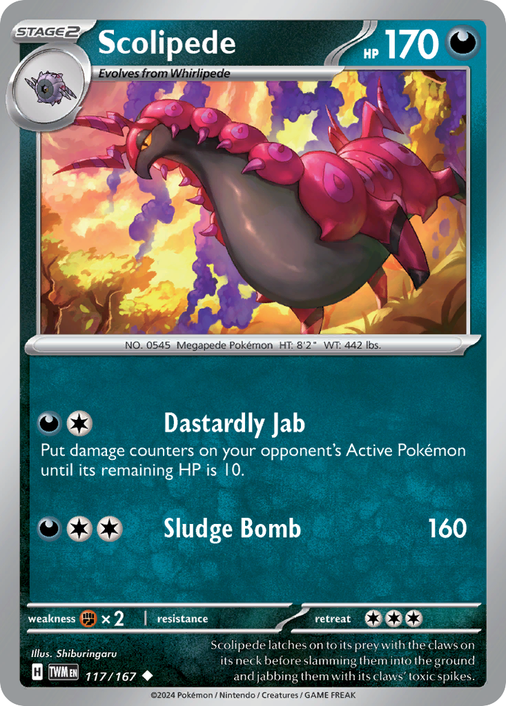 Scolipede - 117/167 - Reverse Holofoil