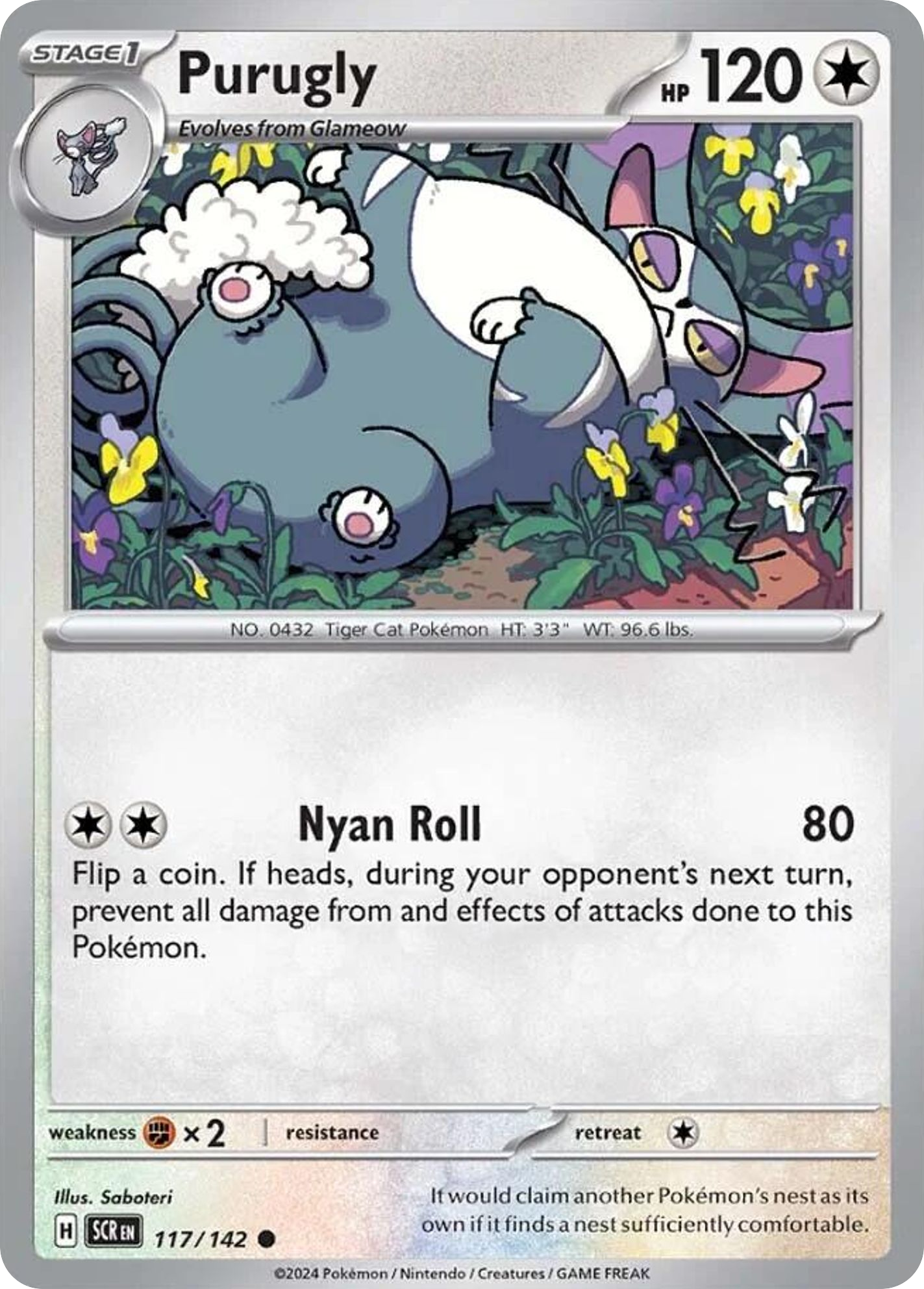 Purugly - 117/142 - Reverse Holofoil