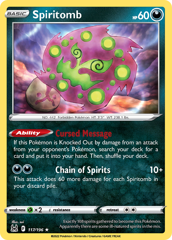 Spiritomb - 117/196 - Reverse Holofoil
