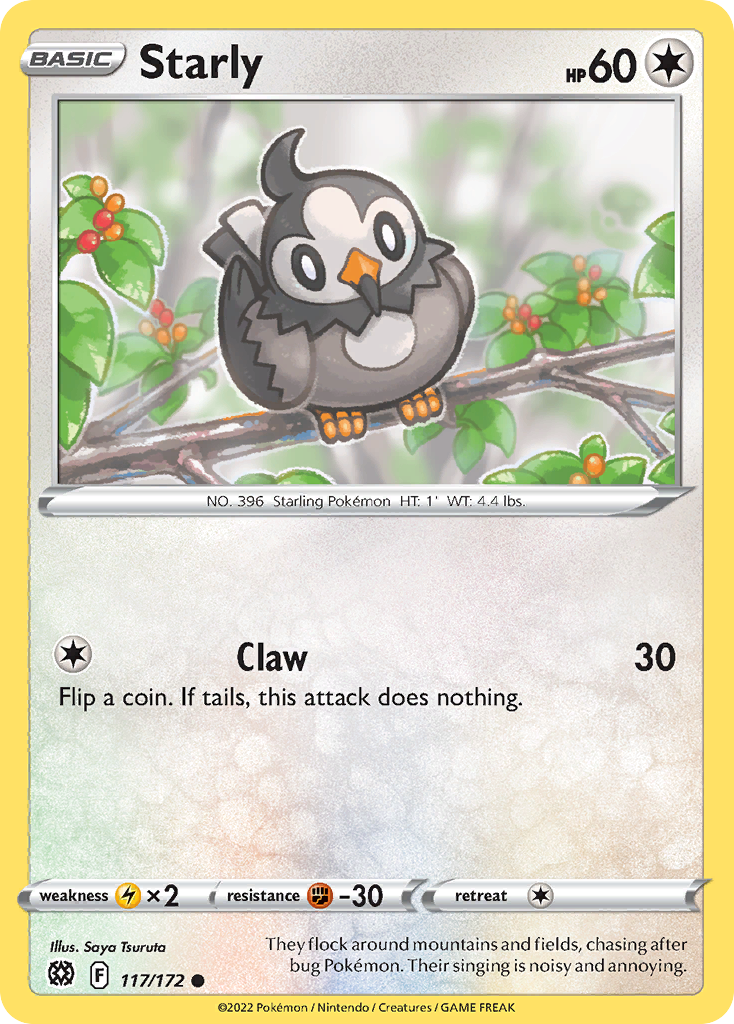 Starly - 117/172 - Reverse Holofoil
