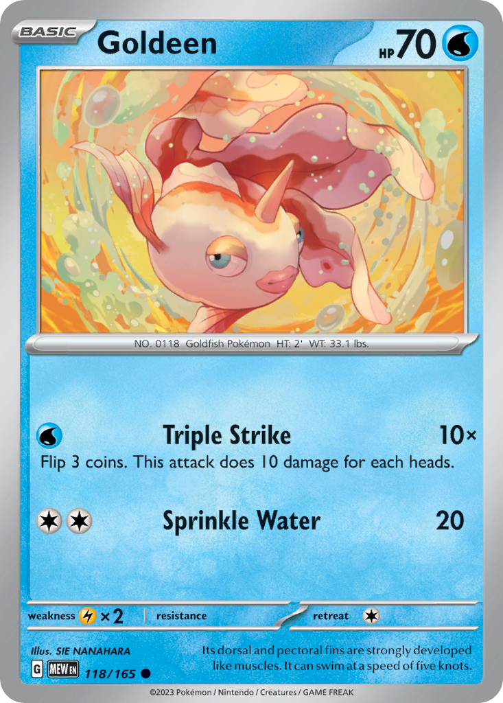 Goldeen - 118/165 - Reverse Holofoil
