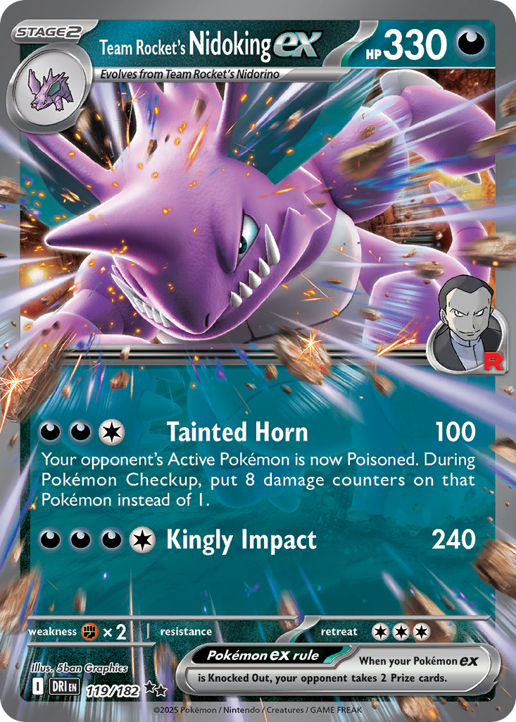 Team Rocket's Nidoking ex  - 119/182