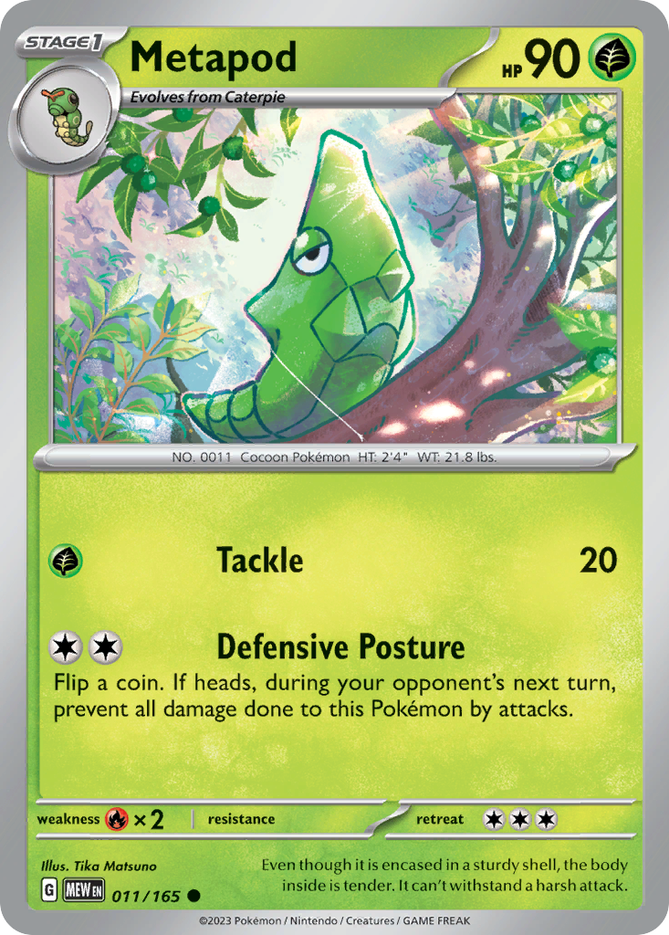 Metapod - 011/165 - Reverse Holofoil