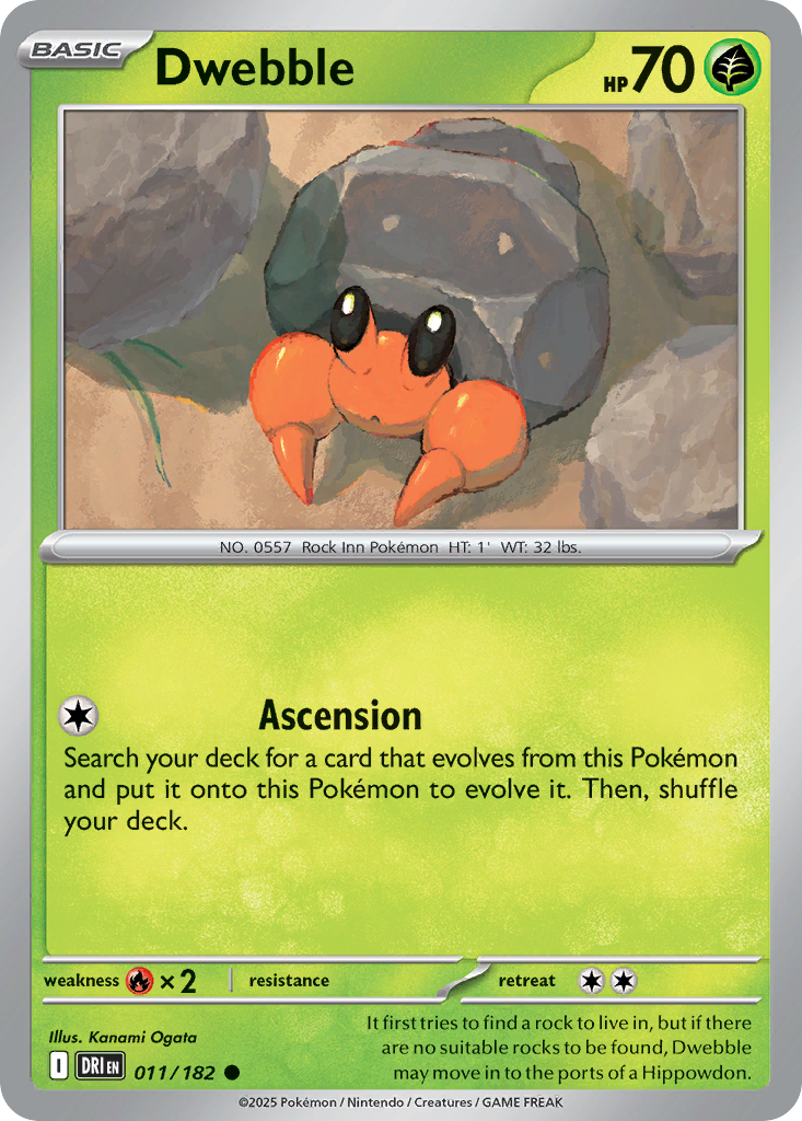 Dwebble - 011/182 - Reverse Holofoil