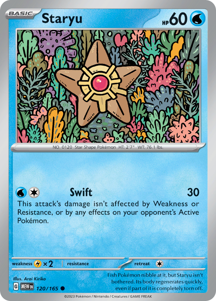 Staryu - 120/165 - Reverse Holofoil