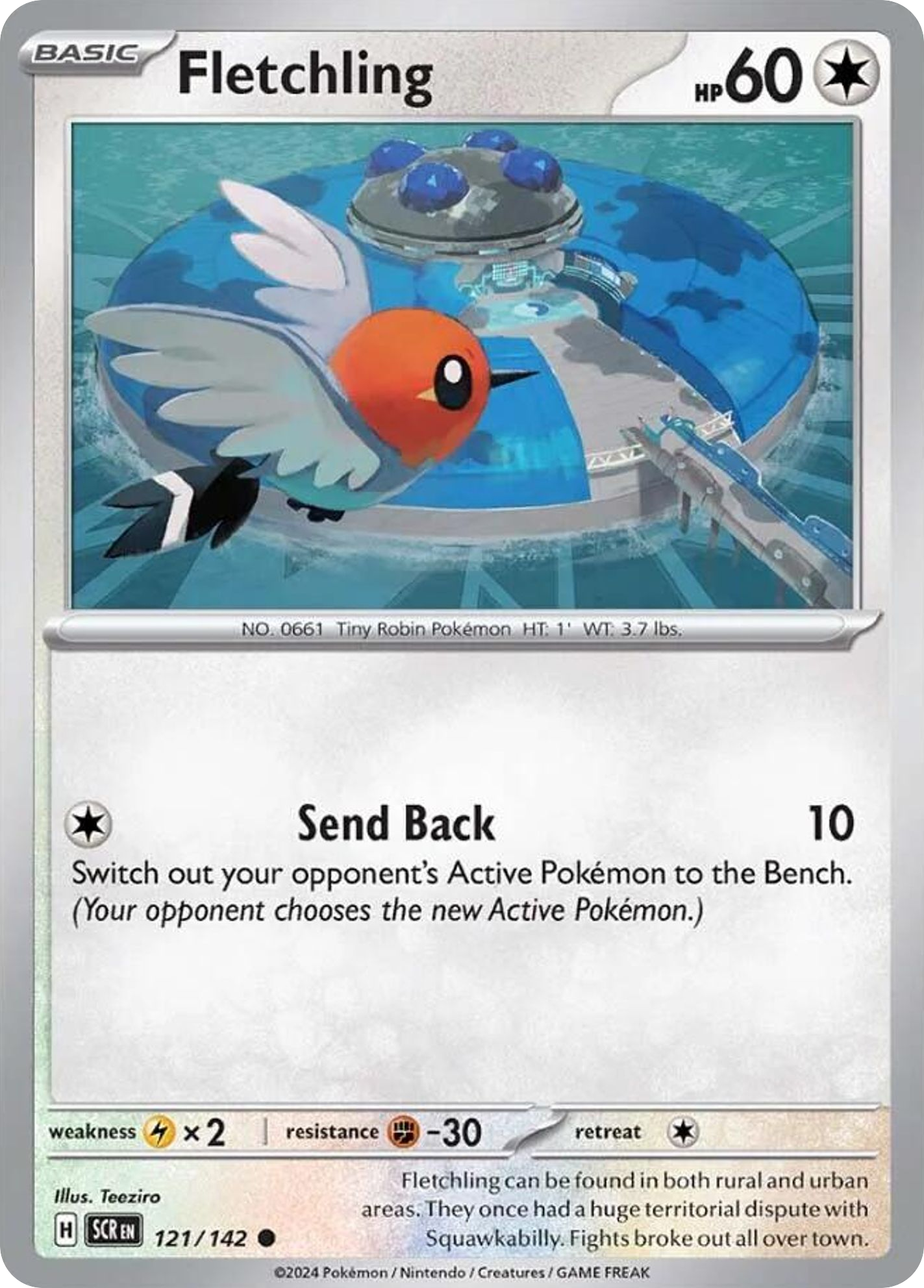 Fletchling - 121/142 - Reverse Holofoil