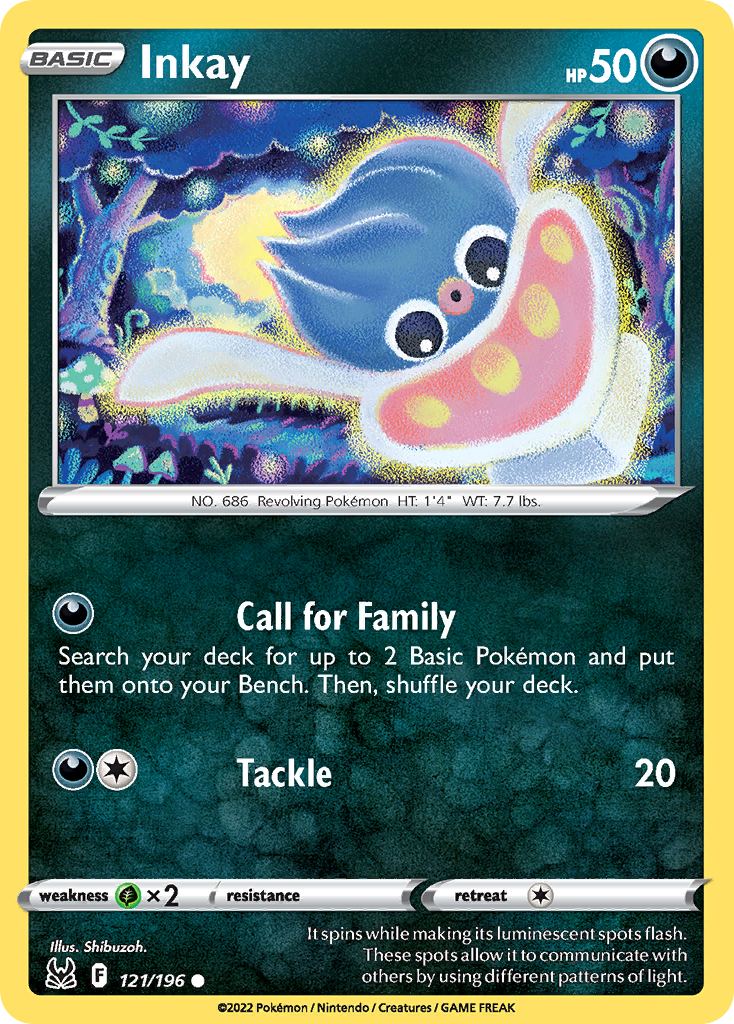 Inkay (121) - 121/196 - Reverse Holofoil