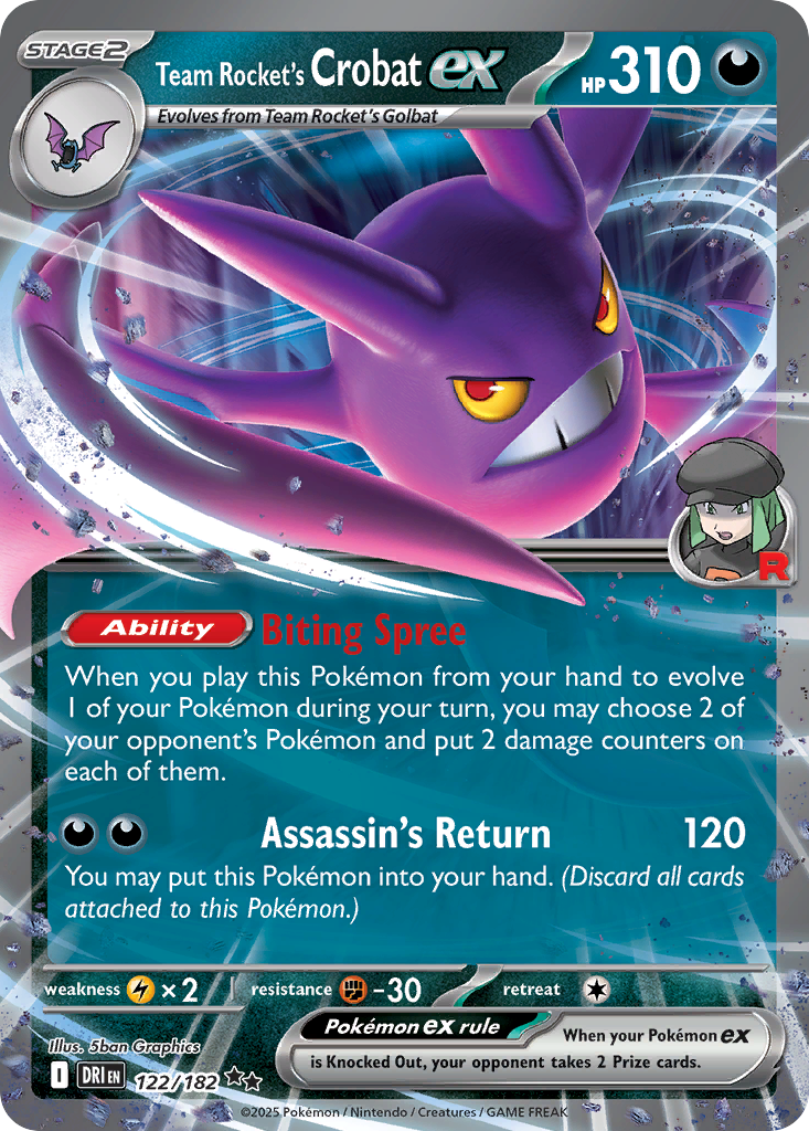 Team Rocket's Crobat ex  - 122/182