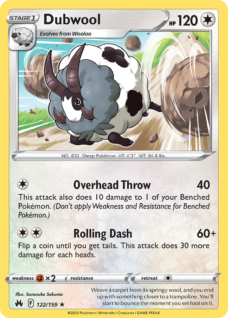Dubwool - 122/159 - Reverse Holofoil