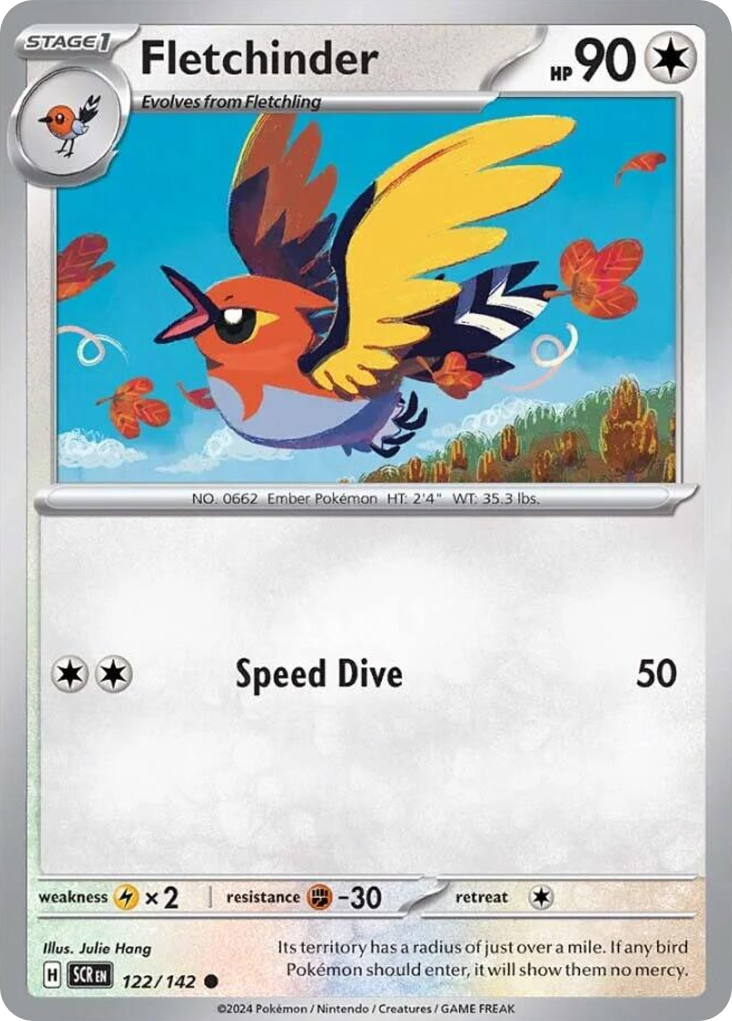 Fletchinder - 122/142 - Reverse Holofoil