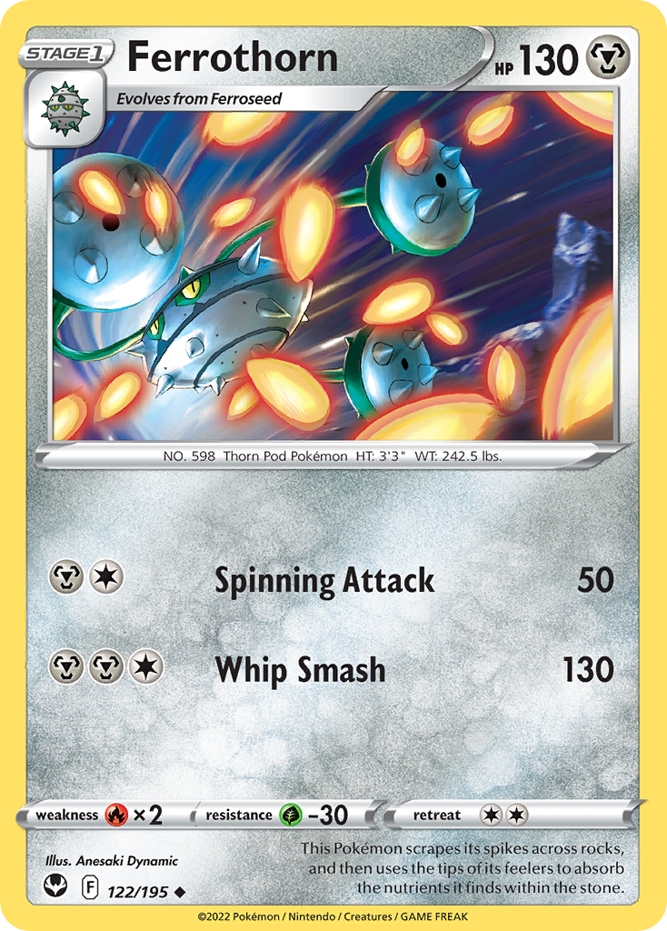 Ferrothorn - 122/195 - Reverse Holofoil