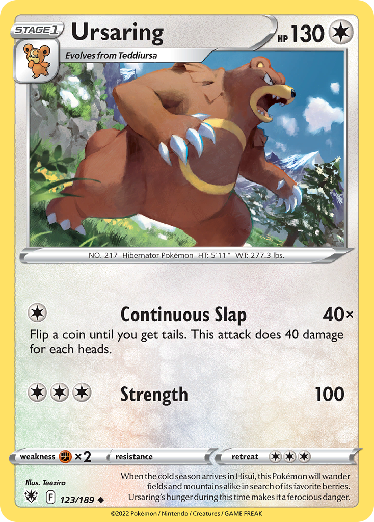 Ursaring - 123/189 - Reverse Holofoil