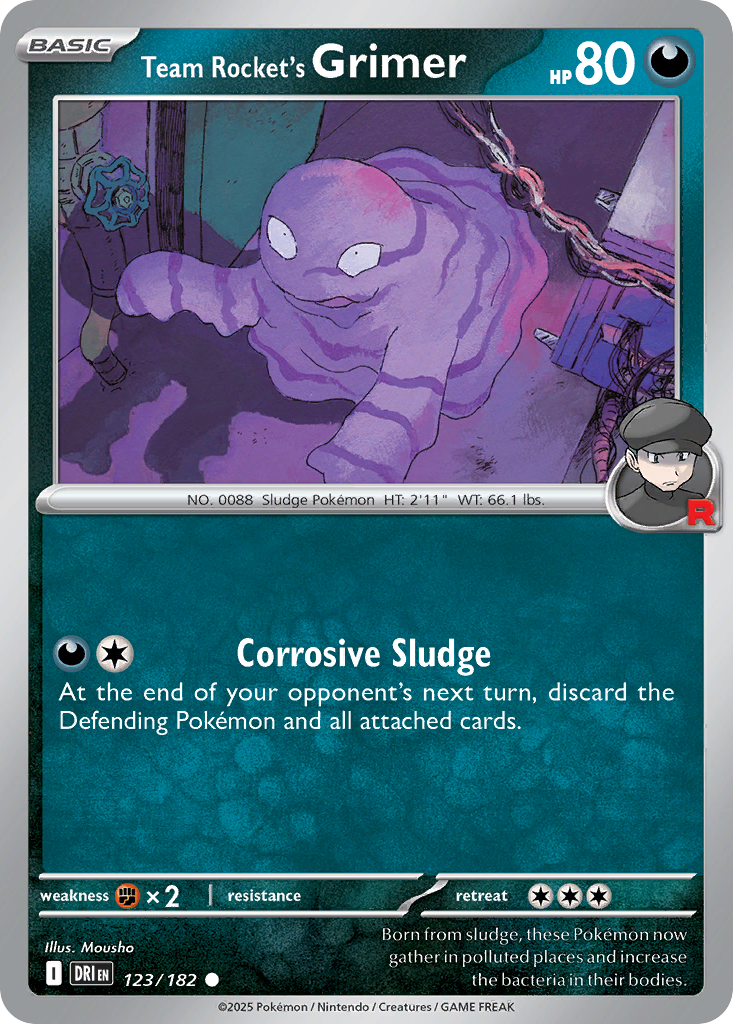 Team Rocket's Grimer - 123/182 - Reverse Holofoil