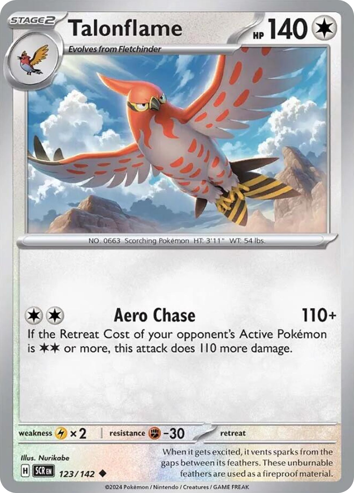 Talonflame - 123/142 - Reverse Holofoil