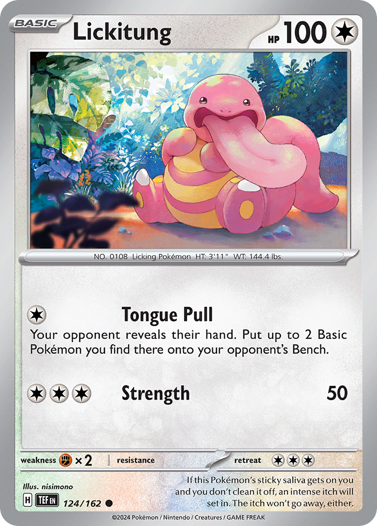 Lickitung  - 124/162 - Reverse Holofoil