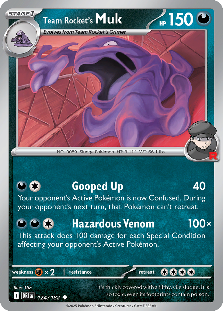 Team Rocket's Muk - 124/182 - Reverse Holofoil