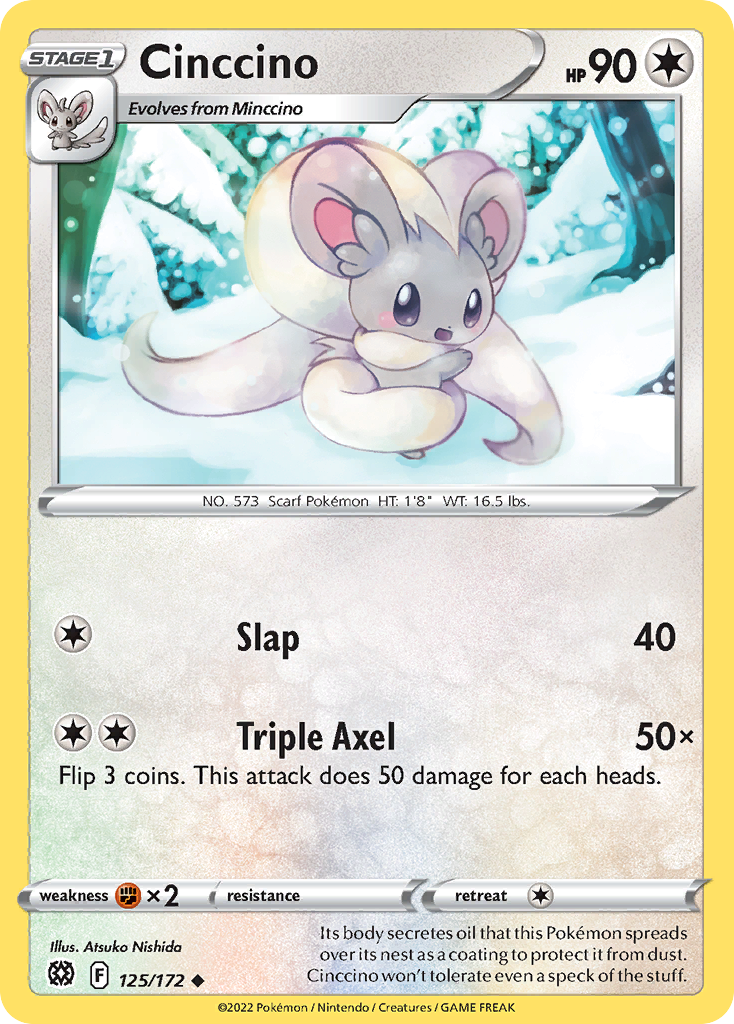 Cinccino - 125/172 - Reverse Holofoil