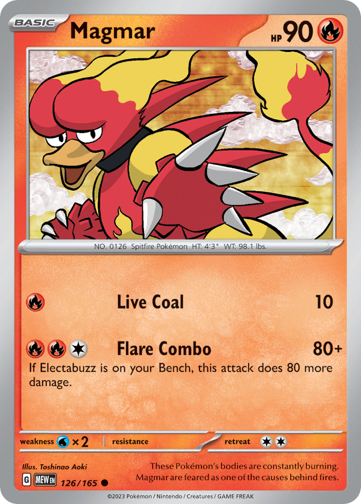 Magmar - 126/165 - Reverse Holofoil