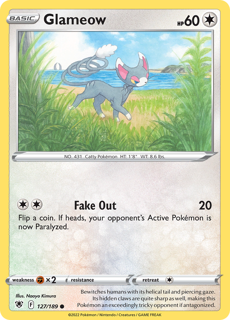 Glameow - 127/189 - Reverse Holofoil