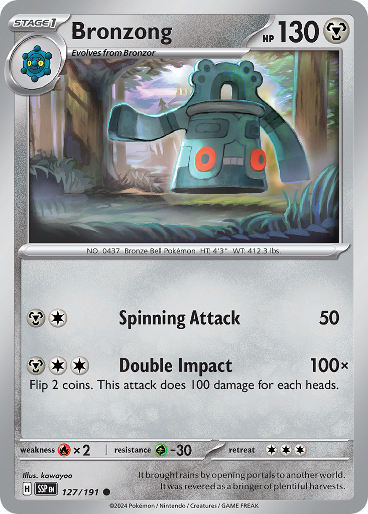 Bronzong - 127/191 - Reverse Holofoil