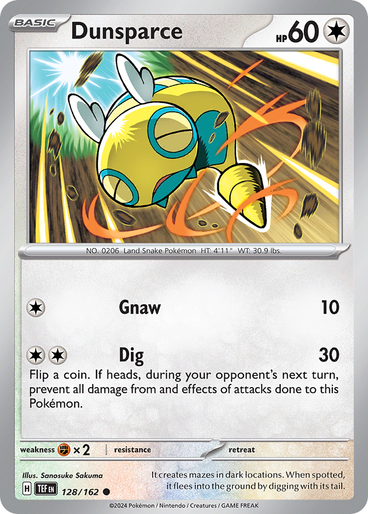 Dunsparce - 128/162 - Reverse Holofoil