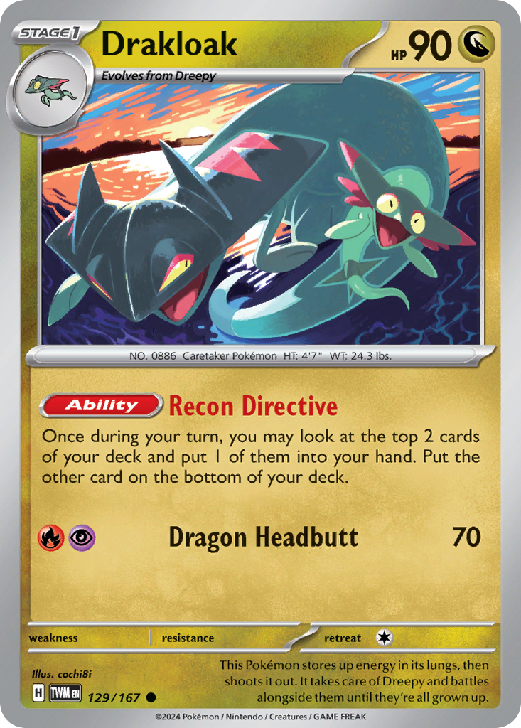 Drakloak - 129/167 - Reverse Holofoil