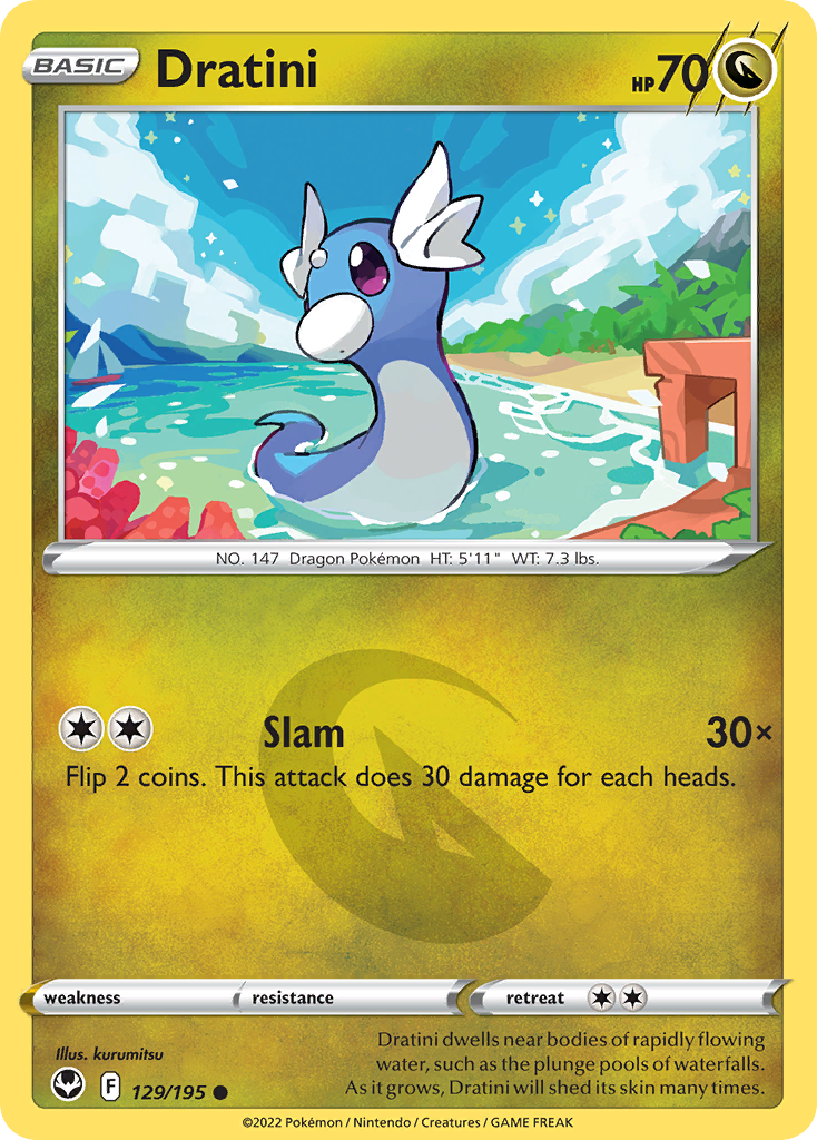 Dratini - 129/195 - Reverse Holofoil