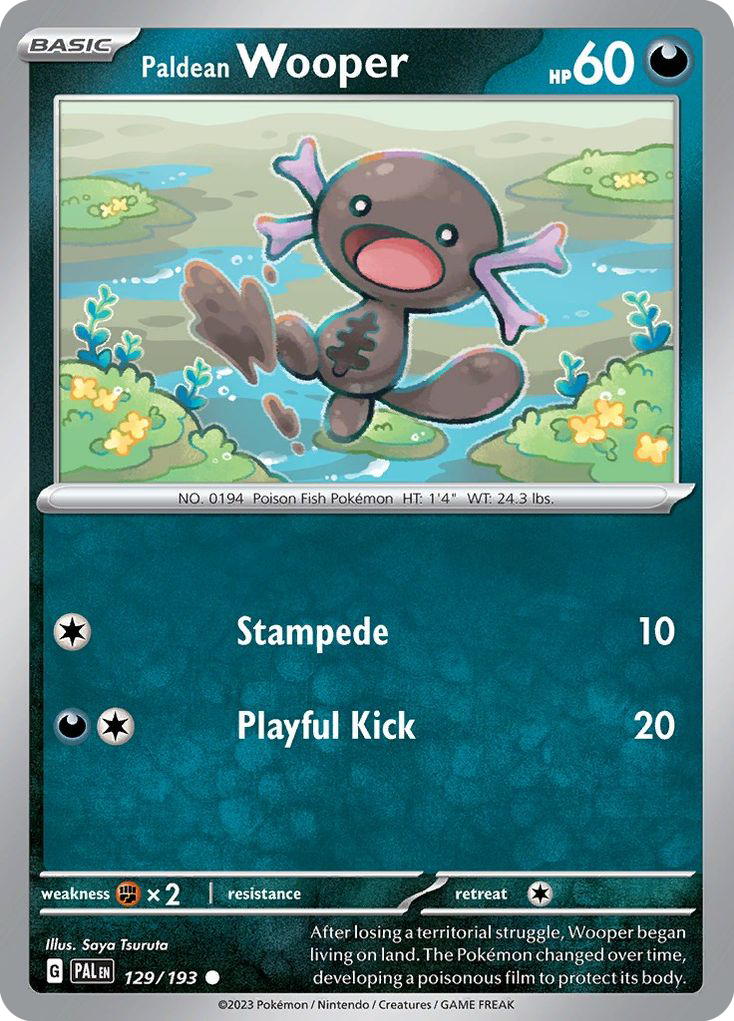 Paldean Wooper  - 129/193 - Reverse Holofoil