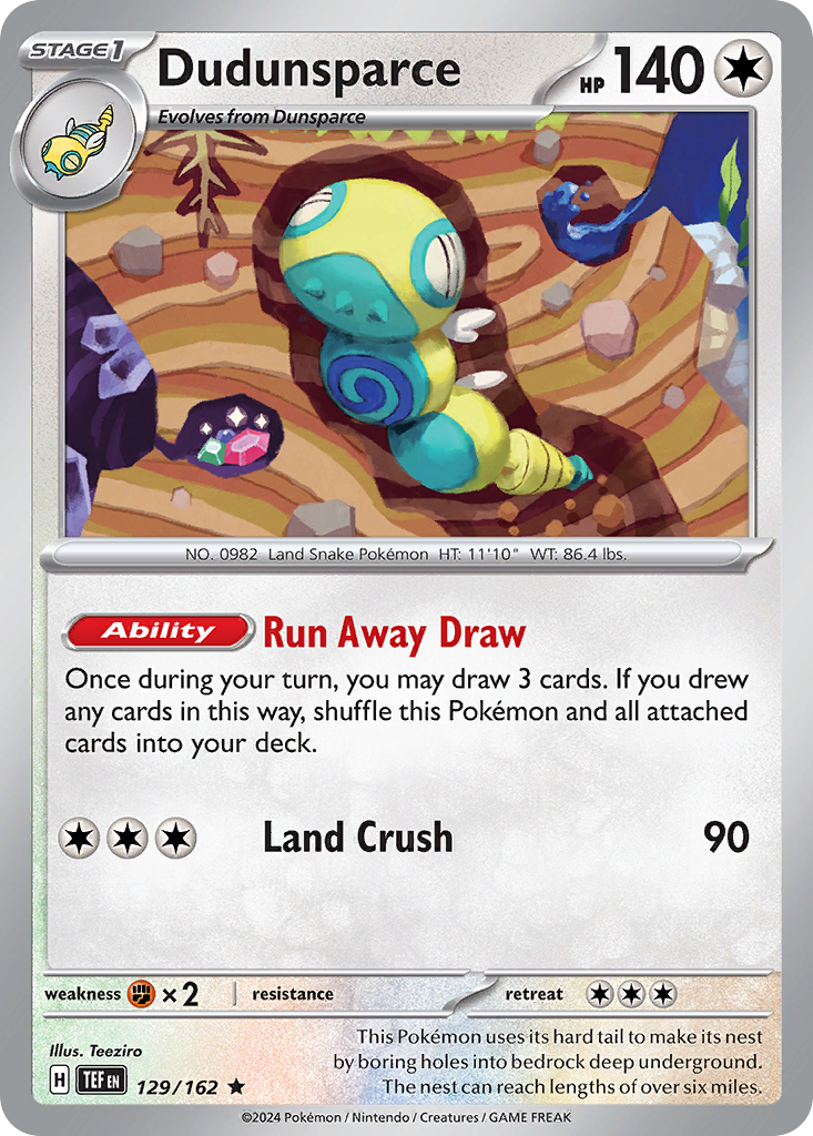 Dudunsparce - 129/162 - Reverse Holofoil