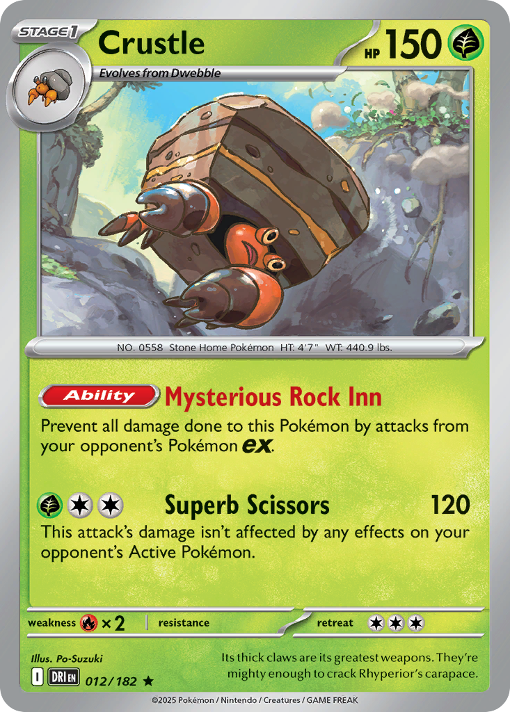 Crustle  - 012/182 - Reverse Holofoil