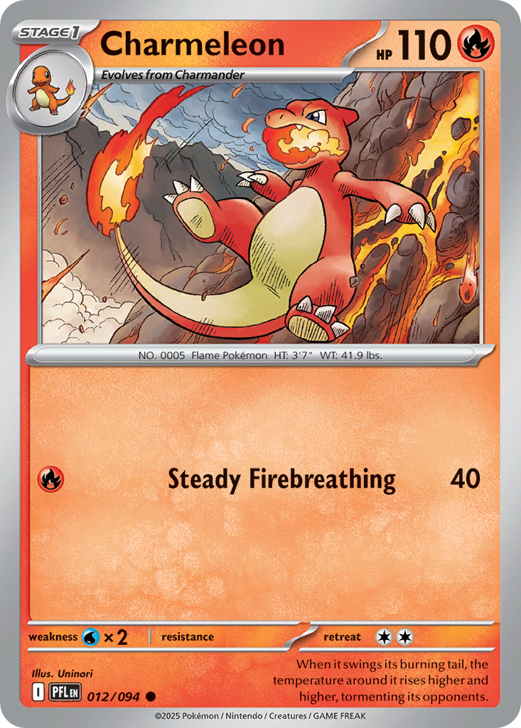 Charmeleon - 012/094 - Reverse Holofoil